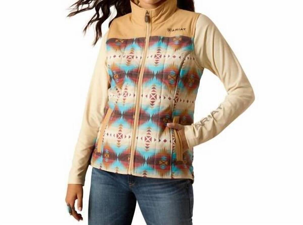 NEW ARIAT crius insulated vest in serrano southwest print